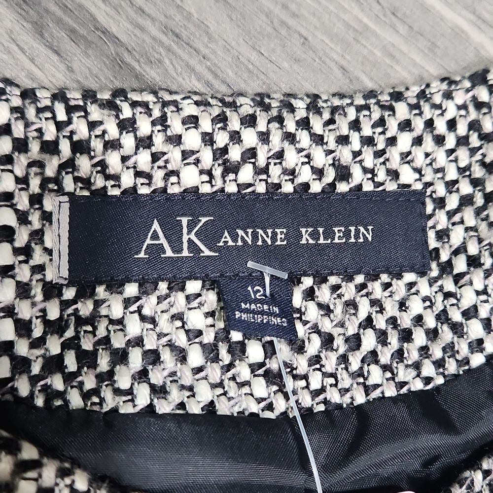 Anne Klein Blk/Wht Tweed Blazer - Picture 4 of 8